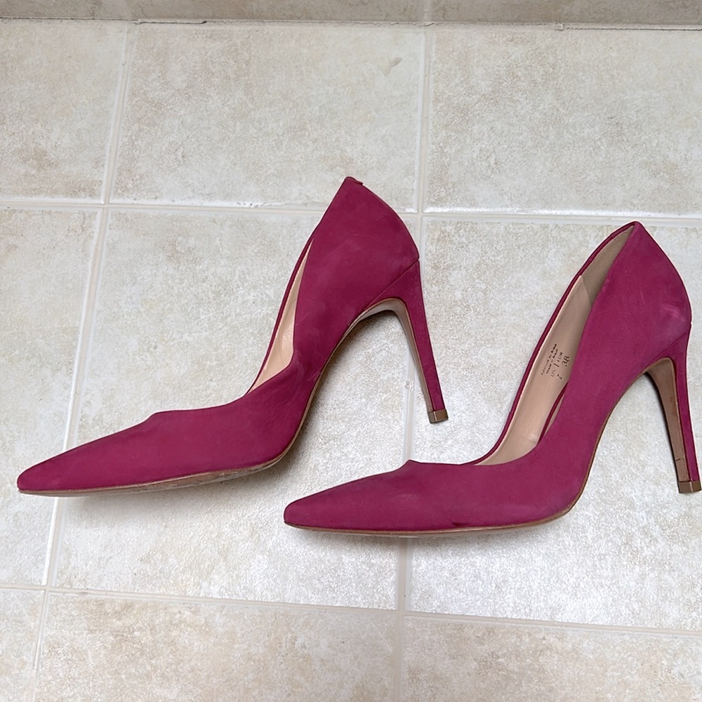 BLACK SUEDE STUDIO Women's Pink Suede Heels - Picture 2 of 8